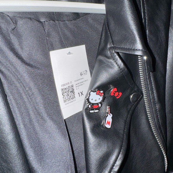 NWT Hello Kitty X Forever 21 Leather Jacket 1X - Picture 5 of 7